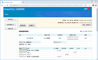 出張精算管理
