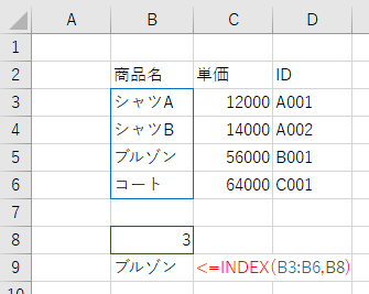 INDEX関数