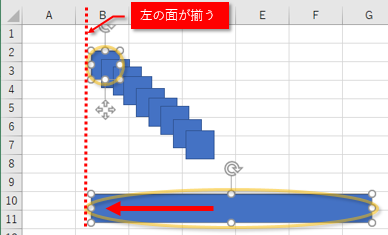 左揃えの結果