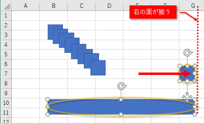 右揃えの結果