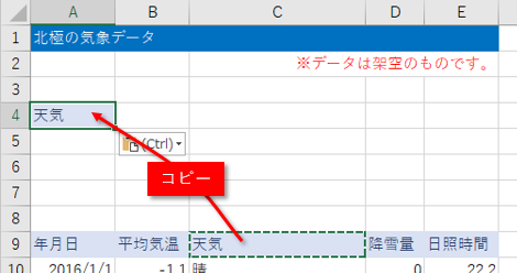 項目名のコピー