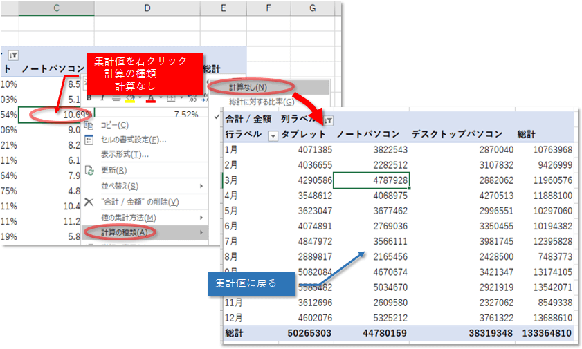 元に戻す