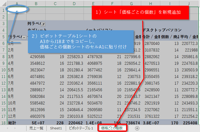 シートの新規追加