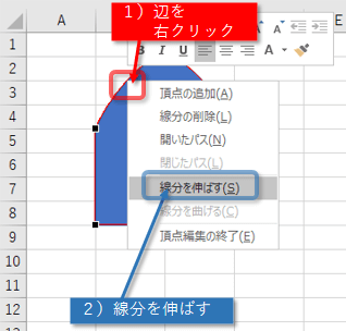 線分を伸ばす