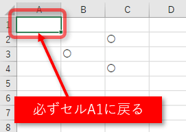 セルA1に戻る